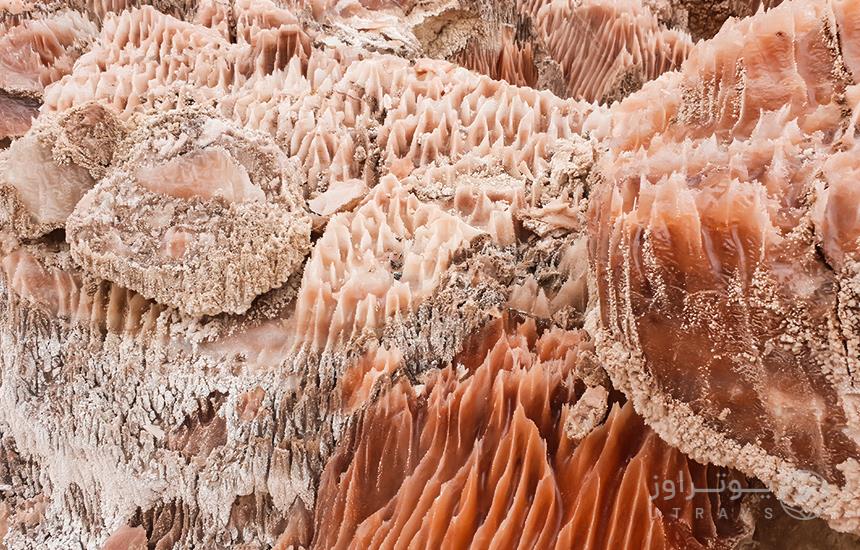 salt walls of garmsar salt cave